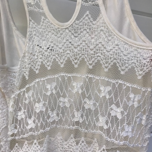 Beautiful Mid-length Light Cream Lace Dress - Picture 4 of 7